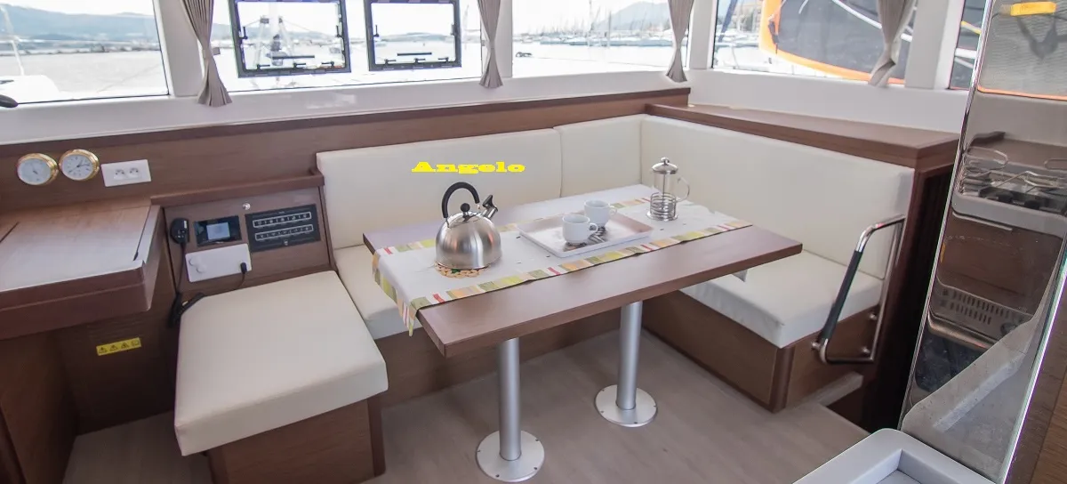 Salon of ANGELO, a Lagoon 40 catamaran at Municipal Unit of Lefkada, Greece