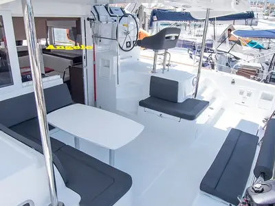 Deck of ANGELO, a Lagoon 40 catamaran at Municipal Unit of Lefkada, Greece