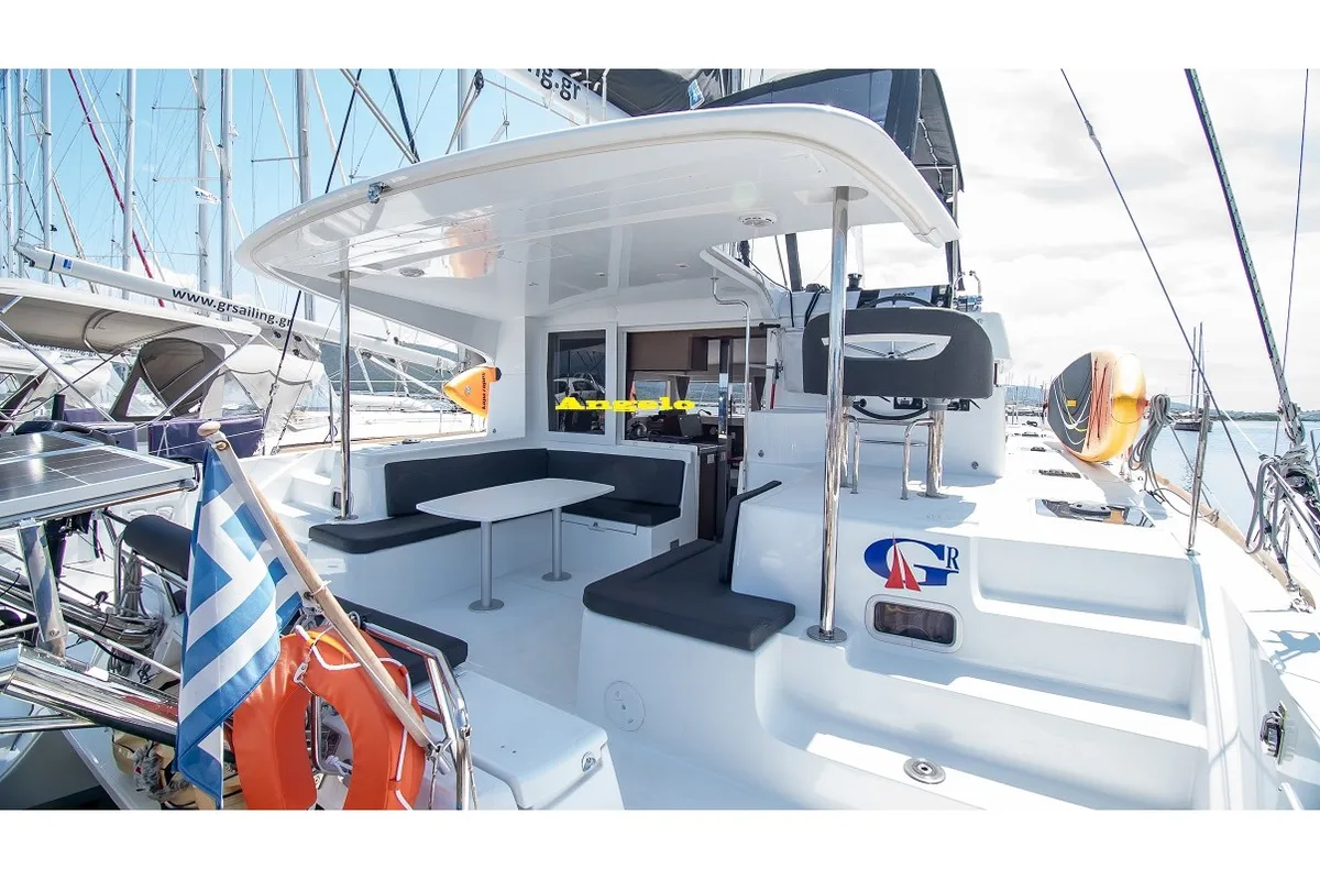 Exterior view of ANGELO, a Lagoon 40 catamaran at Municipal Unit of Lefkada, Greece