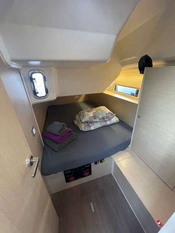 Cabin on Star of the Seas, a Beneteau Oceanis 40.1 sailboat at Felanitx, Spain