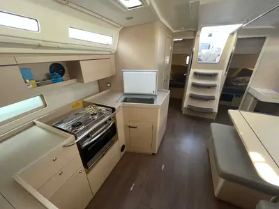 Galley of Star of the Seas, a Beneteau Oceanis 40.1 sailboat at Felanitx, Spain