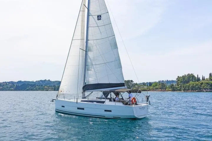 Ocean Whisper, a Dufour 430 sailboat at Port of Avdira, Greece