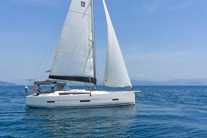 Ocean Whisper, a Dufour 430 sailboat at Port of Avdira, Greece