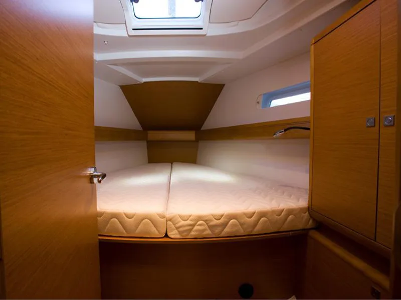 Cabin on Charlie, a Jeanneau Sun Odyssey 449 sailboat at Athens, Greece