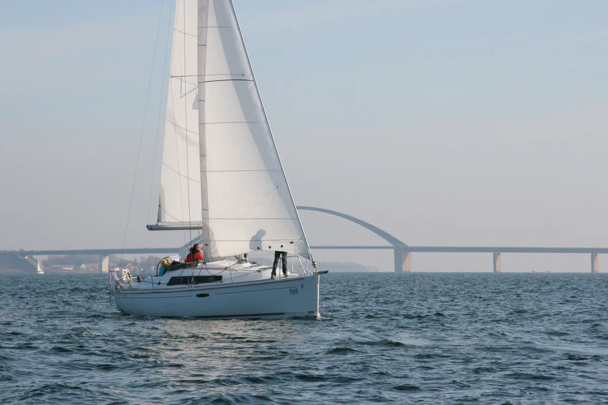 Exterior view of Poldi, a Beneteau Oceanis 31 sailboat at Heiligenhafen, Germany