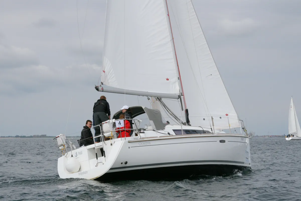 Exterior view of Poldi, a Beneteau Oceanis 31 sailboat at Heiligenhafen, Germany