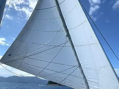 La Joya, a Lagoon 620 catamaran at Angra dos Reis, Brazil