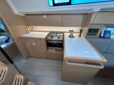 Galley of Asterix, a Bavaria C38 sailboat at Zadar, Croatia