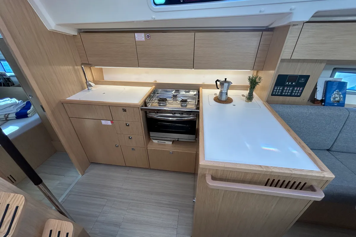 Galley of Asterix, a Bavaria C38 sailboat at Zadar, Croatia