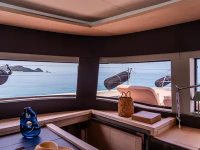 Salon of SAILUXE - Gloria, a Lagoon Sixty 5 catamaran at Salerno, Italy