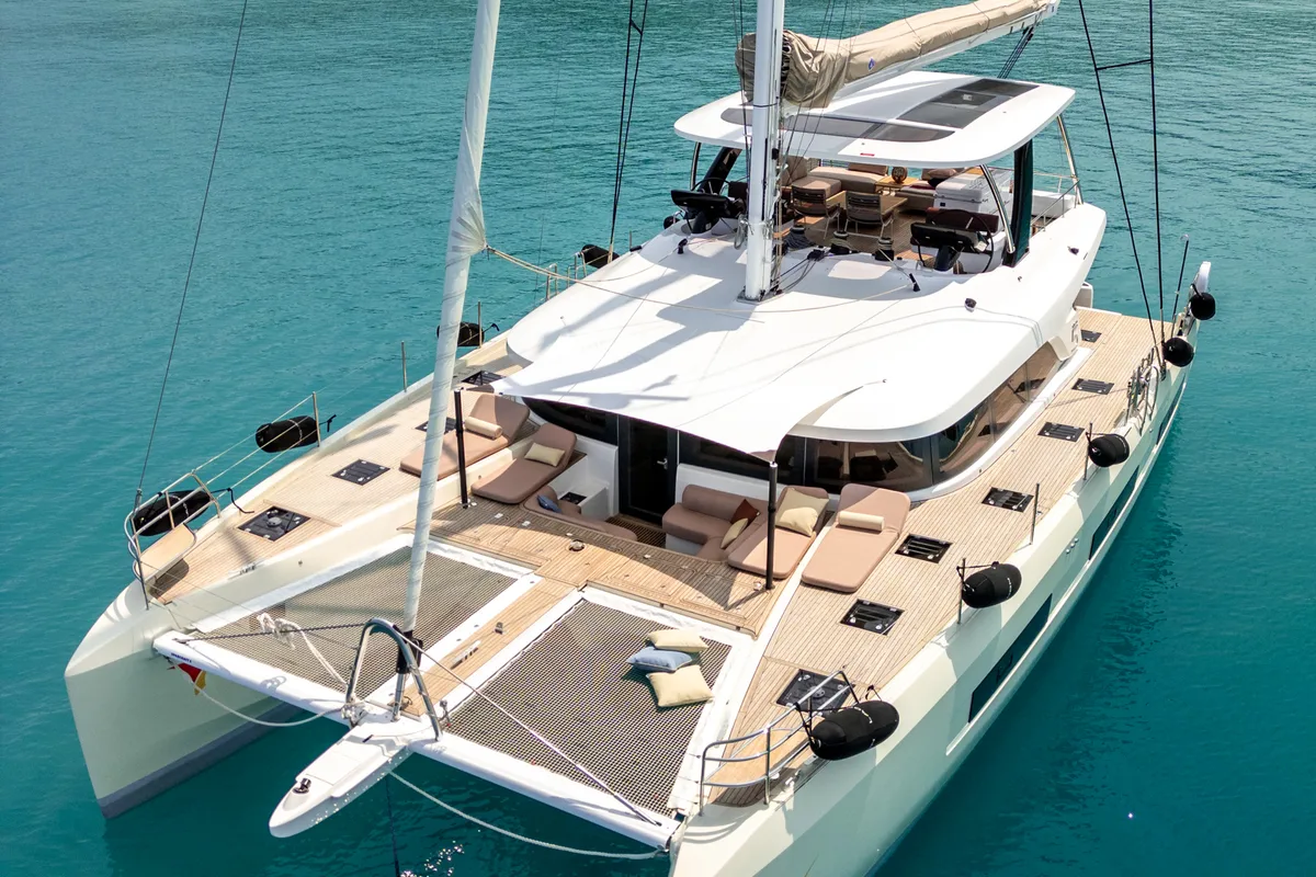 Exterior view of SAILUXE - Gloria, a Lagoon Sixty 5 catamaran at Salerno, Italy