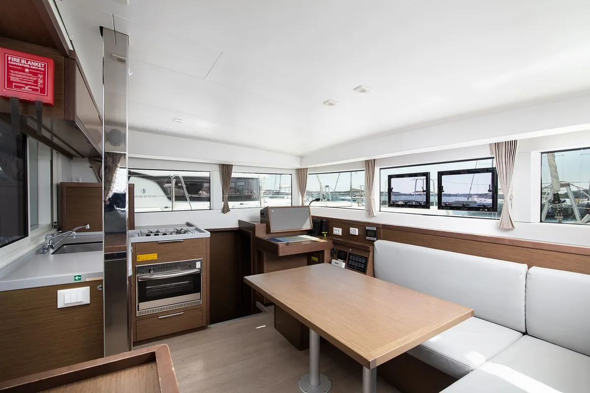 Salon of Mare Negroni, a Lagoon 40 catamaran at Općina Medulin, Croatia