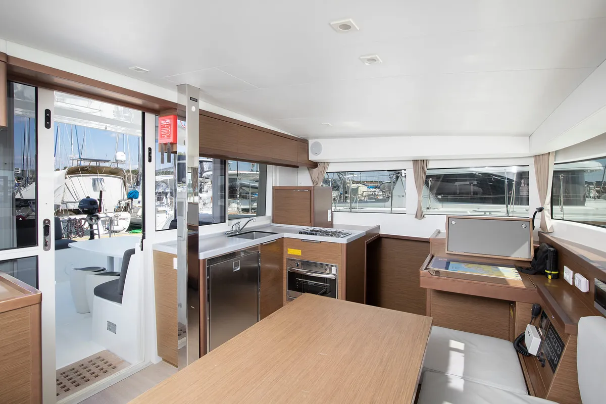 Galley of Mare Negroni, a Lagoon 40 catamaran at Općina Medulin, Croatia
