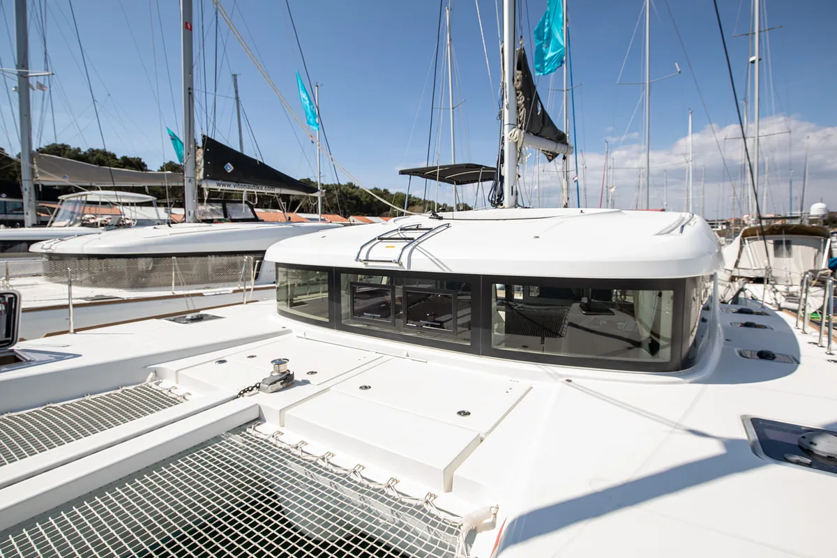 Deck of Mare Negroni, a Lagoon 40 catamaran at Općina Medulin, Croatia