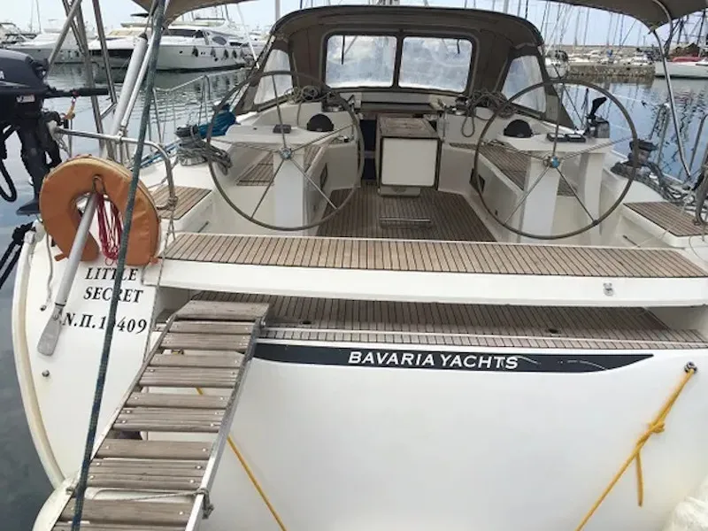 Cockpit of Bavaria 55 Cruiser, a sailboat at Athens, Greece