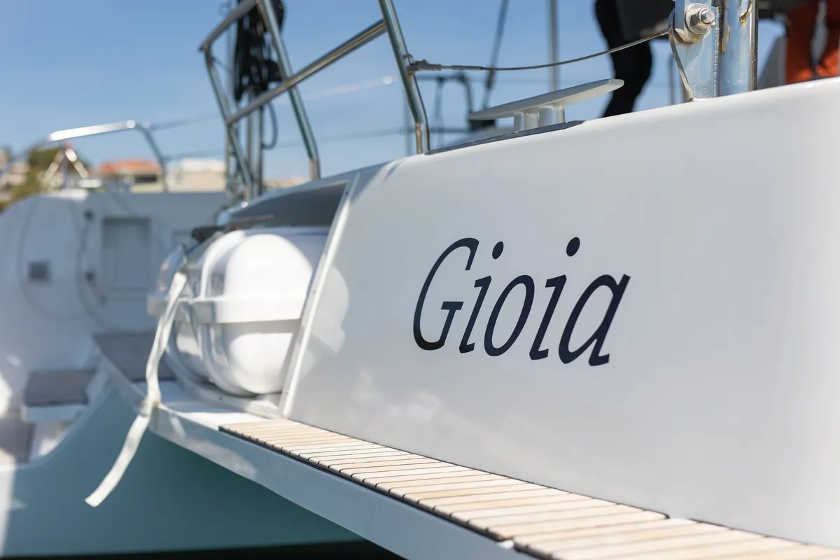 Gioia, a Lagoon 42 catamaran at Općina Rogoznica, Croatia