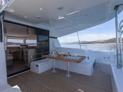 Deck of Gioia, a Lagoon 42 catamaran at Općina Rogoznica, Croatia