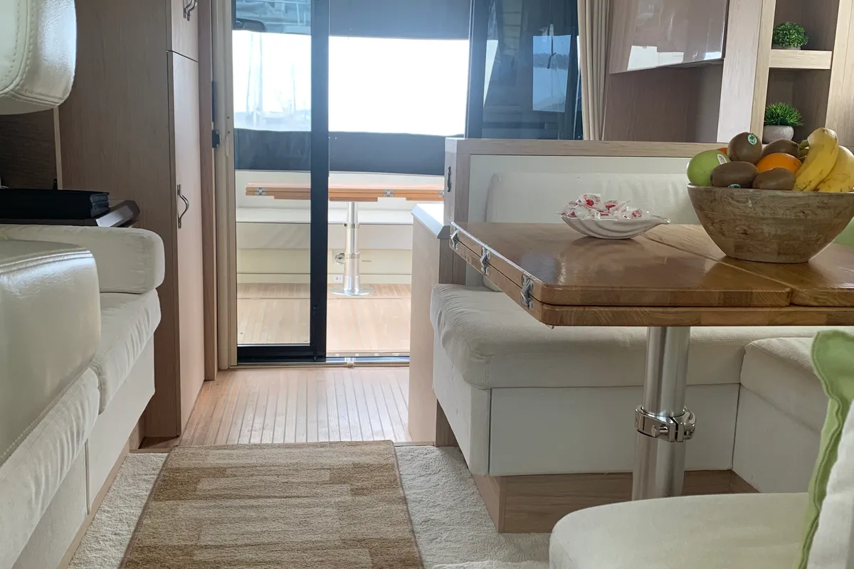Galley of Sundowner, a Beneteau Monte Carlo 5 motorboat at Grad Trogir, Croatia