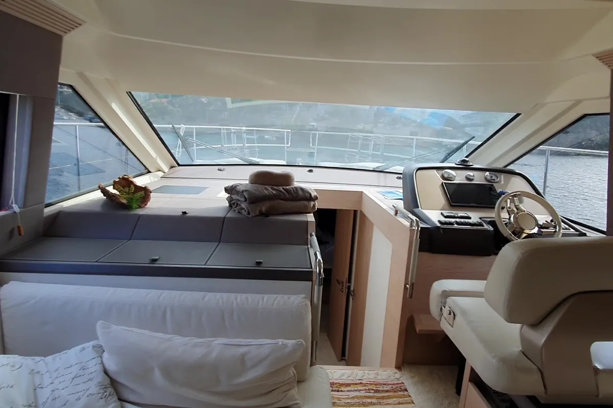 Salon of Sundowner, a Beneteau Monte Carlo 5 motorboat at Grad Trogir, Croatia