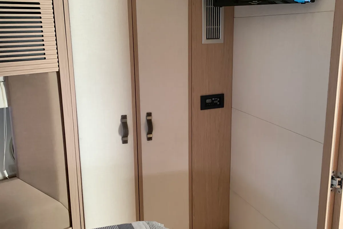 Cabin on Sundowner, a Beneteau Monte Carlo 5 motorboat at Grad Trogir, Croatia