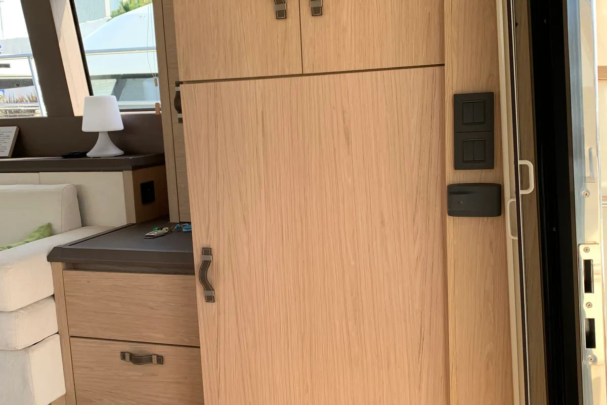 Galley of Sundowner, a Beneteau Monte Carlo 5 motorboat at Grad Trogir, Croatia