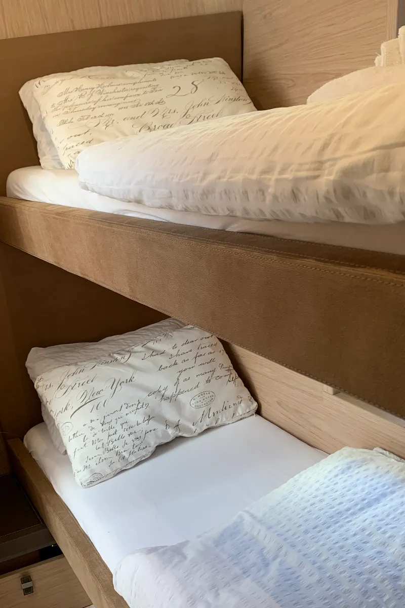 Cabin on Sundowner, a Beneteau Monte Carlo 5 motorboat at Grad Trogir, Croatia