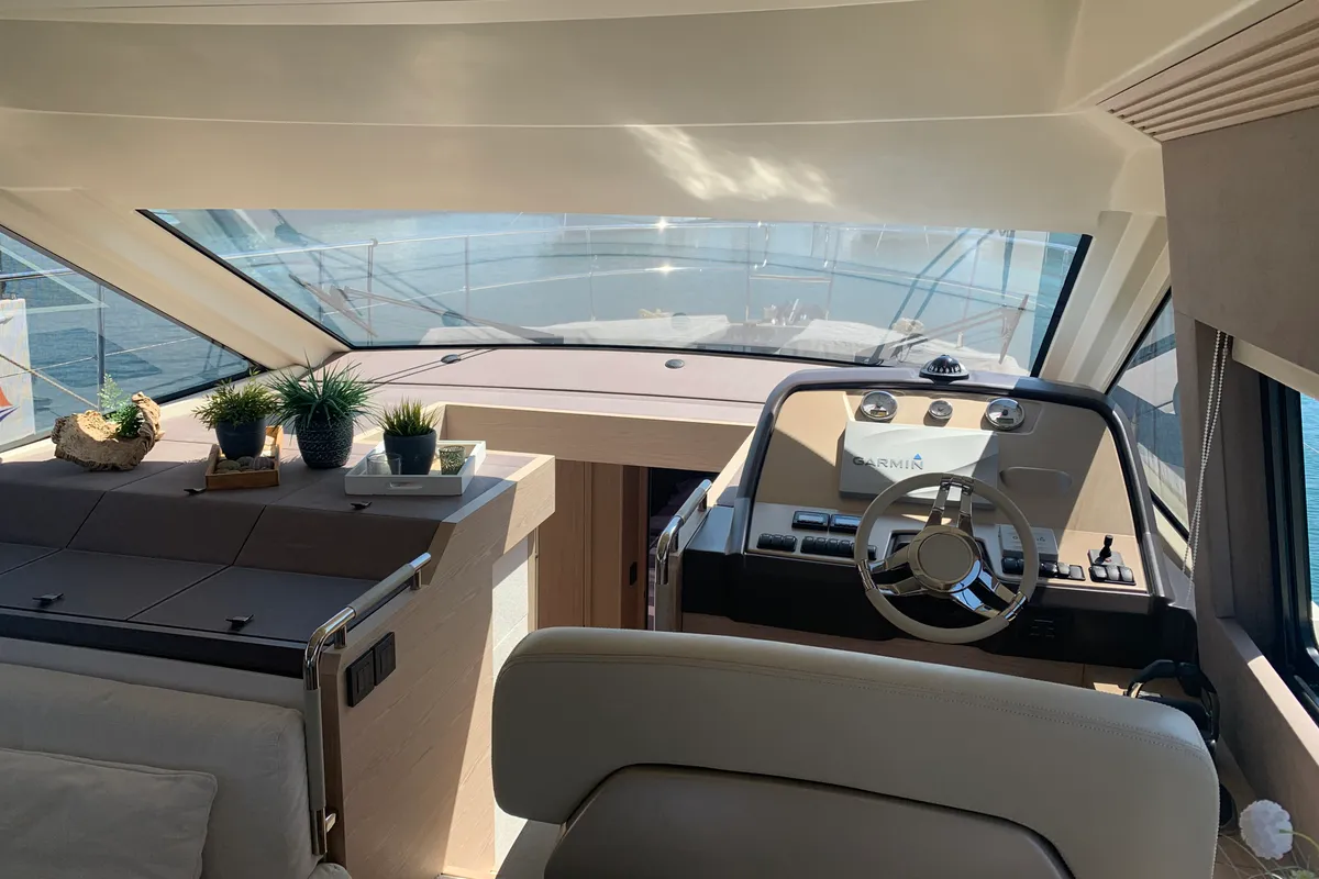 Salon of Sundowner, a Beneteau Monte Carlo 5 motorboat at Grad Trogir, Croatia