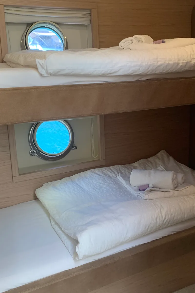 Cabin on Sundowner, a Beneteau Monte Carlo 5 motorboat at Grad Trogir, Croatia