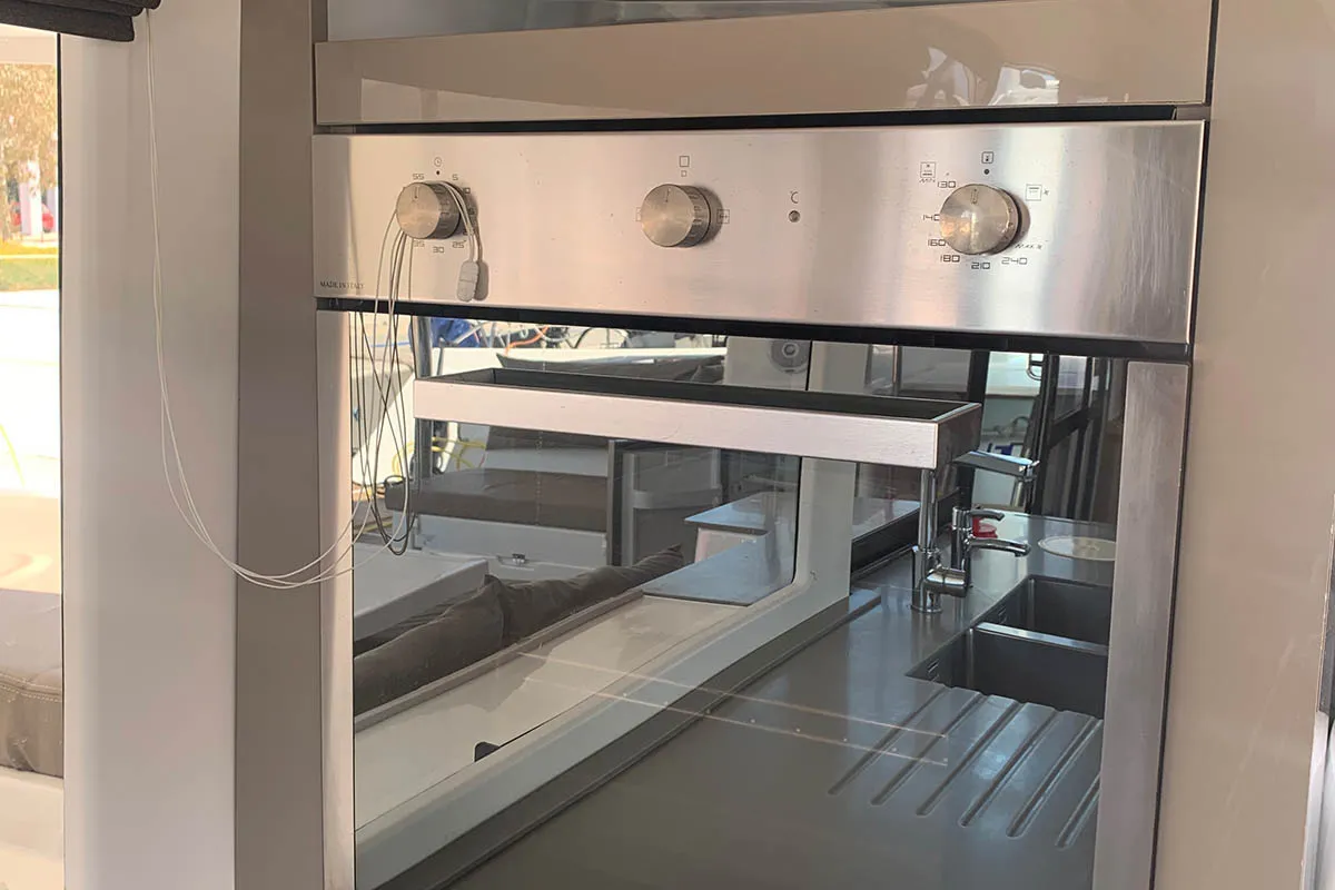 Lingaro, a Fountaine Pajot Saba 50 catamaran at Athens, Greece