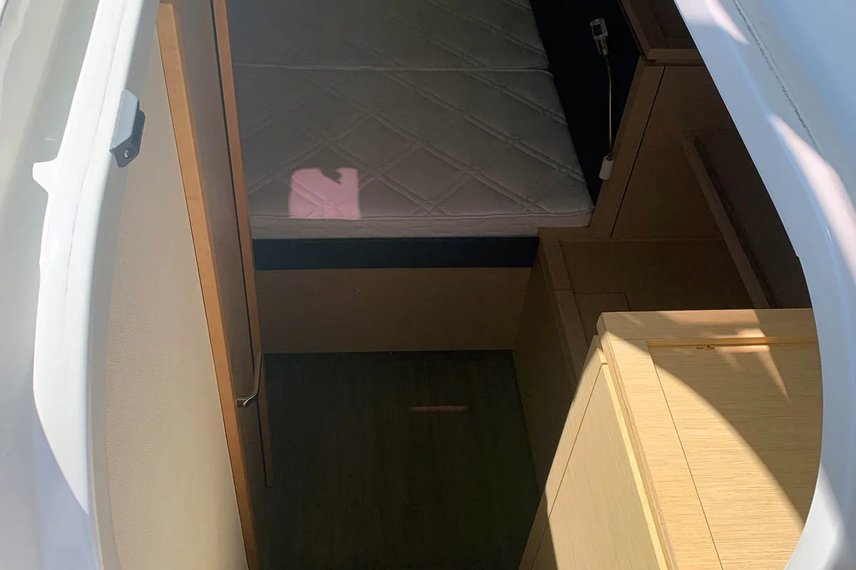 Lingaro, a Fountaine Pajot Saba 50 catamaran at Athens, Greece