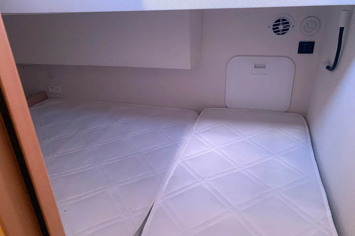 Lingaro, a Fountaine Pajot Saba 50 catamaran at Athens, Greece