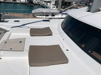 Lingaro, a Fountaine Pajot Saba 50 catamaran at Athens, Greece