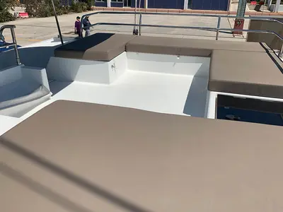 Galley of Lingaro, a Fountaine Pajot Saba 50 catamaran at Athens, Greece