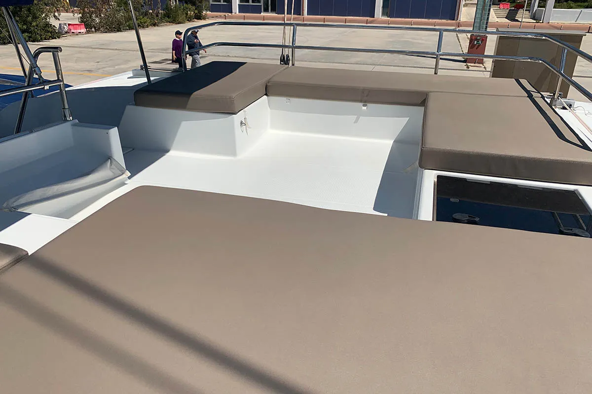 Lingaro, a Fountaine Pajot Saba 50 catamaran at Athens, Greece
