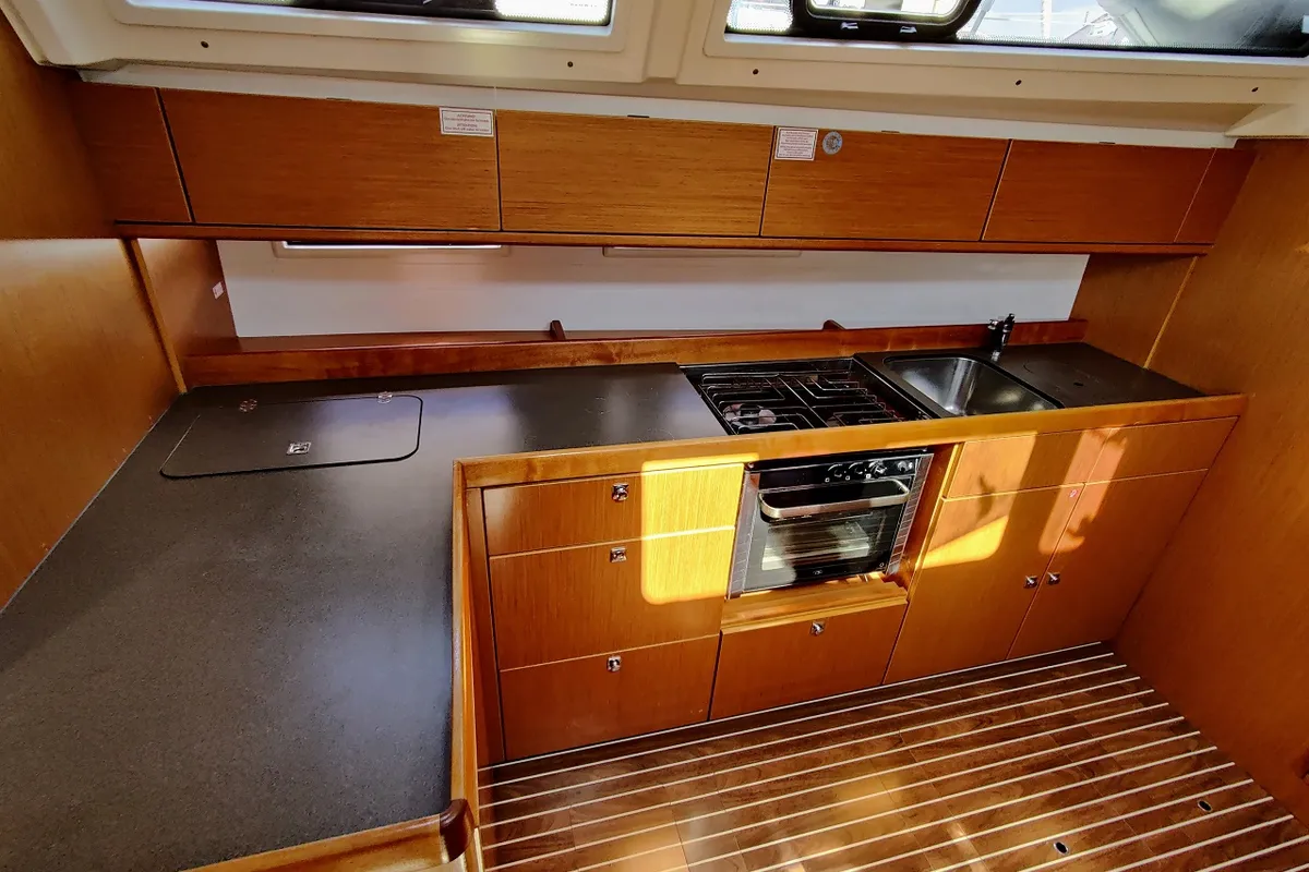 Galley of Val4, a Bavaria Cruiser 46 sailboat at Općina Sukošan, Croatia