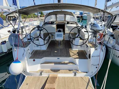Cockpit of Val4, a Bavaria Cruiser 46 sailboat at Općina Sukošan, Croatia