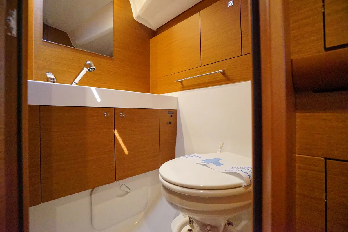 Head on Capricorn, a Jeanneau Sun Odyssey 479 sailboat at Marmaris, Turkey