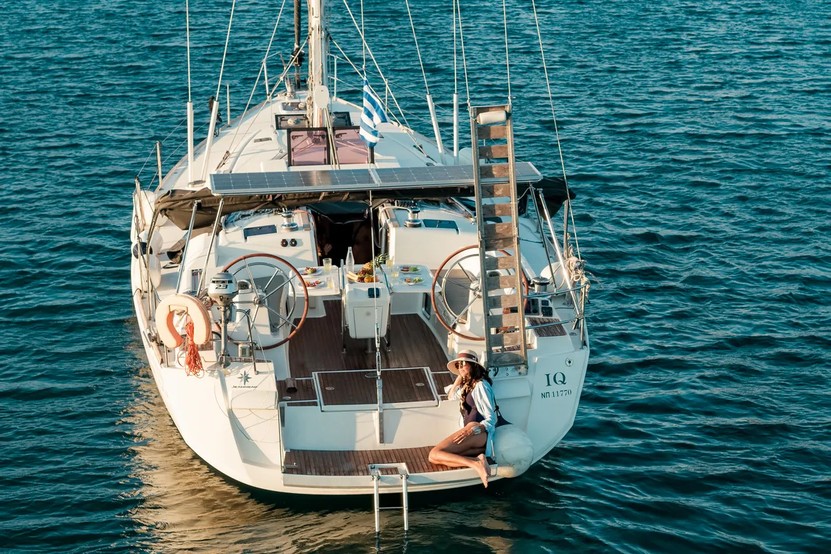 I.Q., a Jeanneau Sun Odyssey 509 sailboat at Athens, Marina Delta Kallithea, Greece