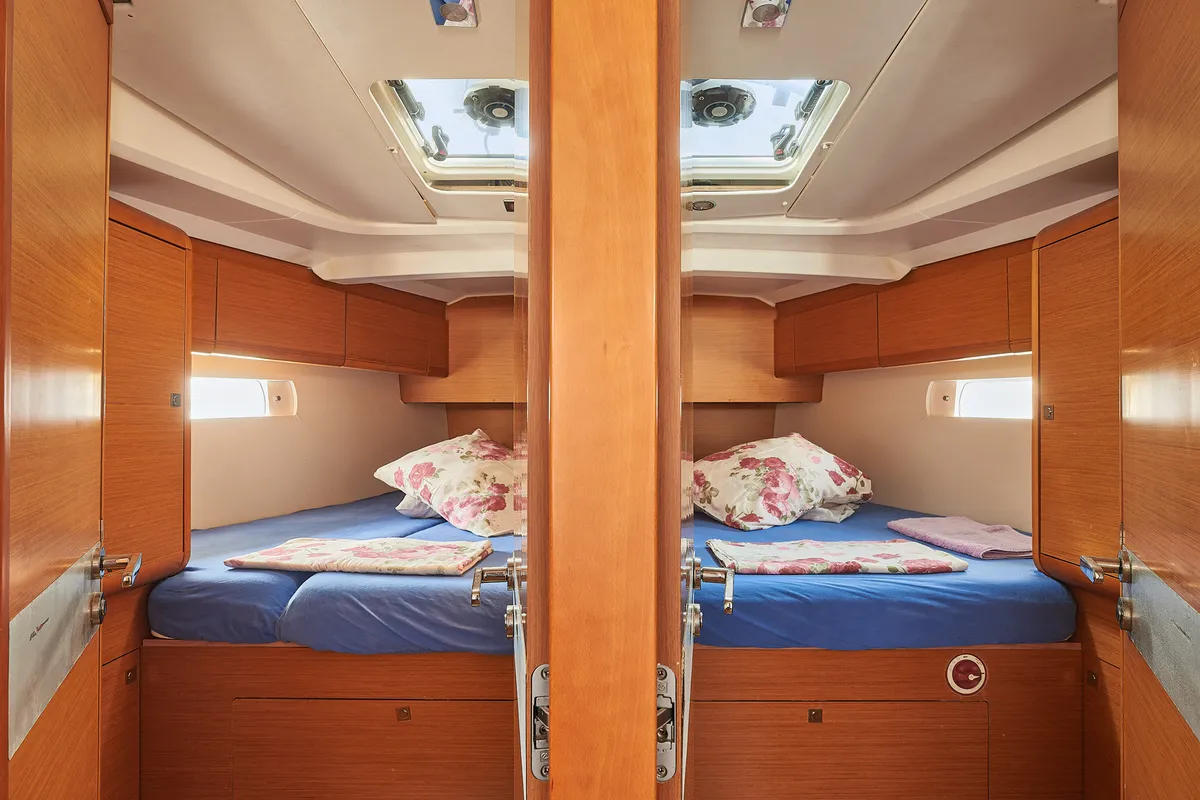 I.Q., a Jeanneau Sun Odyssey 509 sailboat at Athens, Marina Delta Kallithea, Greece