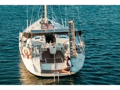I.Q., a Jeanneau Sun Odyssey 509 sailboat at Athens, Marina Delta Kallithea, Greece