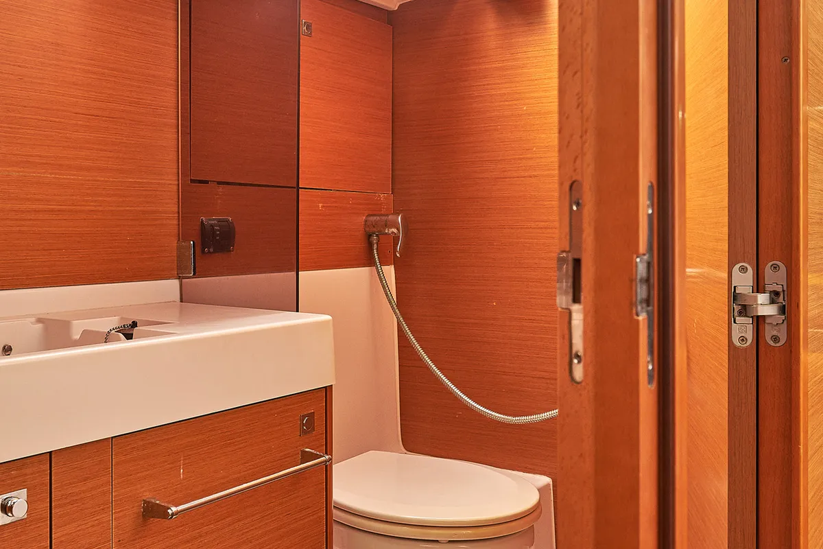 I.Q., a Jeanneau Sun Odyssey 509 sailboat at Athens, Marina Delta Kallithea, Greece