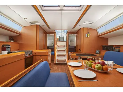 I.Q., a Jeanneau Sun Odyssey 509 sailboat at Athens, Marina Delta Kallithea, Greece