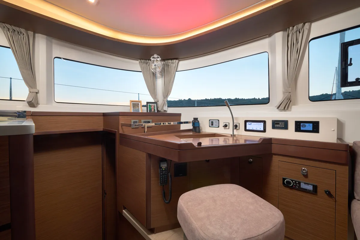 Deck of Sophie, a Lagoon 46 catamaran at Trogir, Croatia