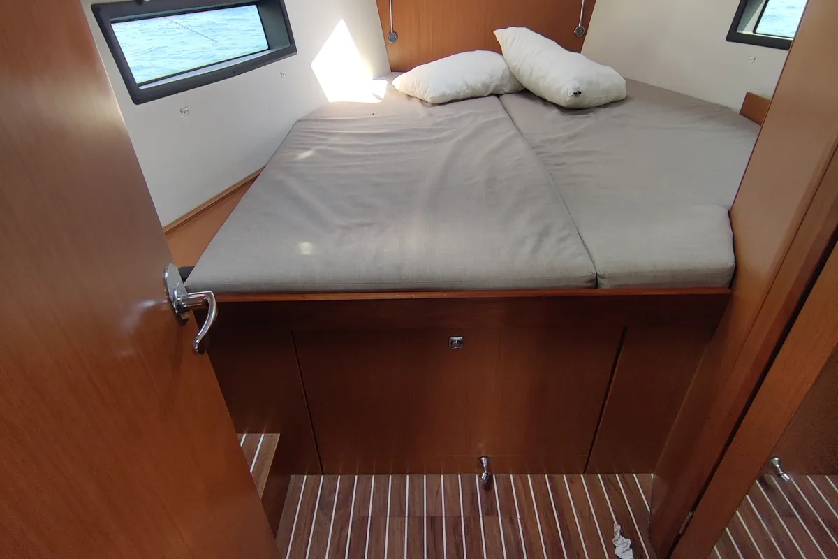 Cabin on Silver VII, a Bavaria C42 sailboat at Athens, Greece