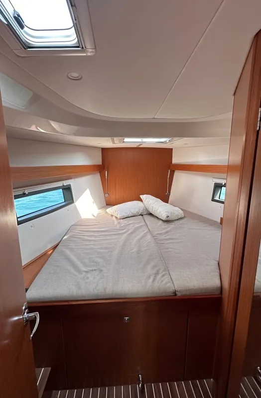Cabin on Silver VII, a Bavaria C42 sailboat at Athens, Greece