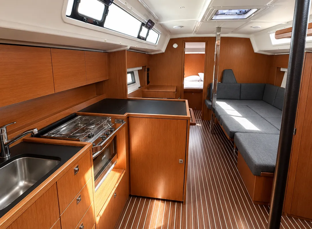 Silver VII, a Bavaria C42 sailboat at Athens, Greece