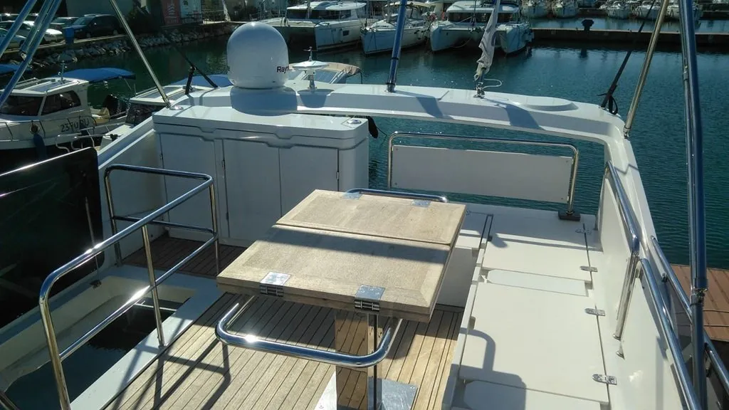 Blue Lagoon, a Sealine F430 motor yacht at Punat, Croatia
