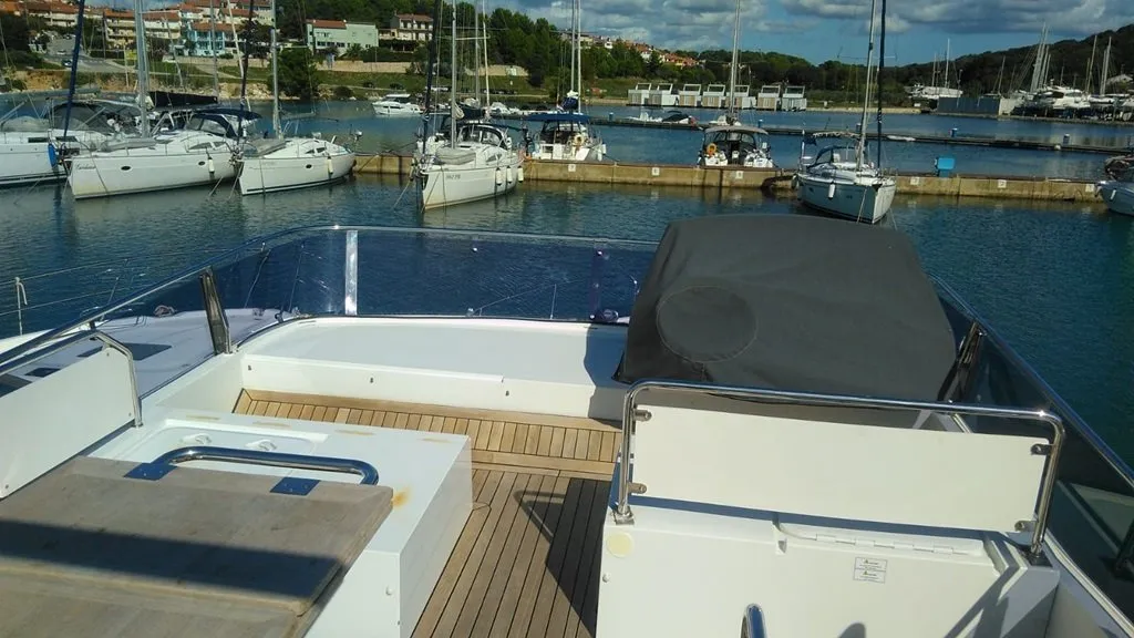 Blue Lagoon, a Sealine F430 motor yacht at Punat, Croatia