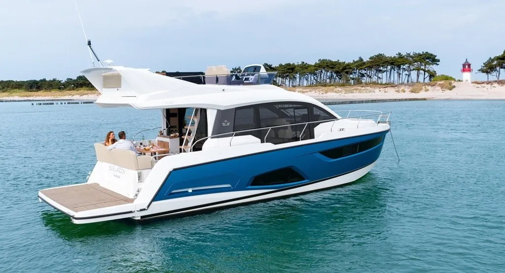 Blue Lagoon, a Sealine F430 motor yacht at Punat, Croatia