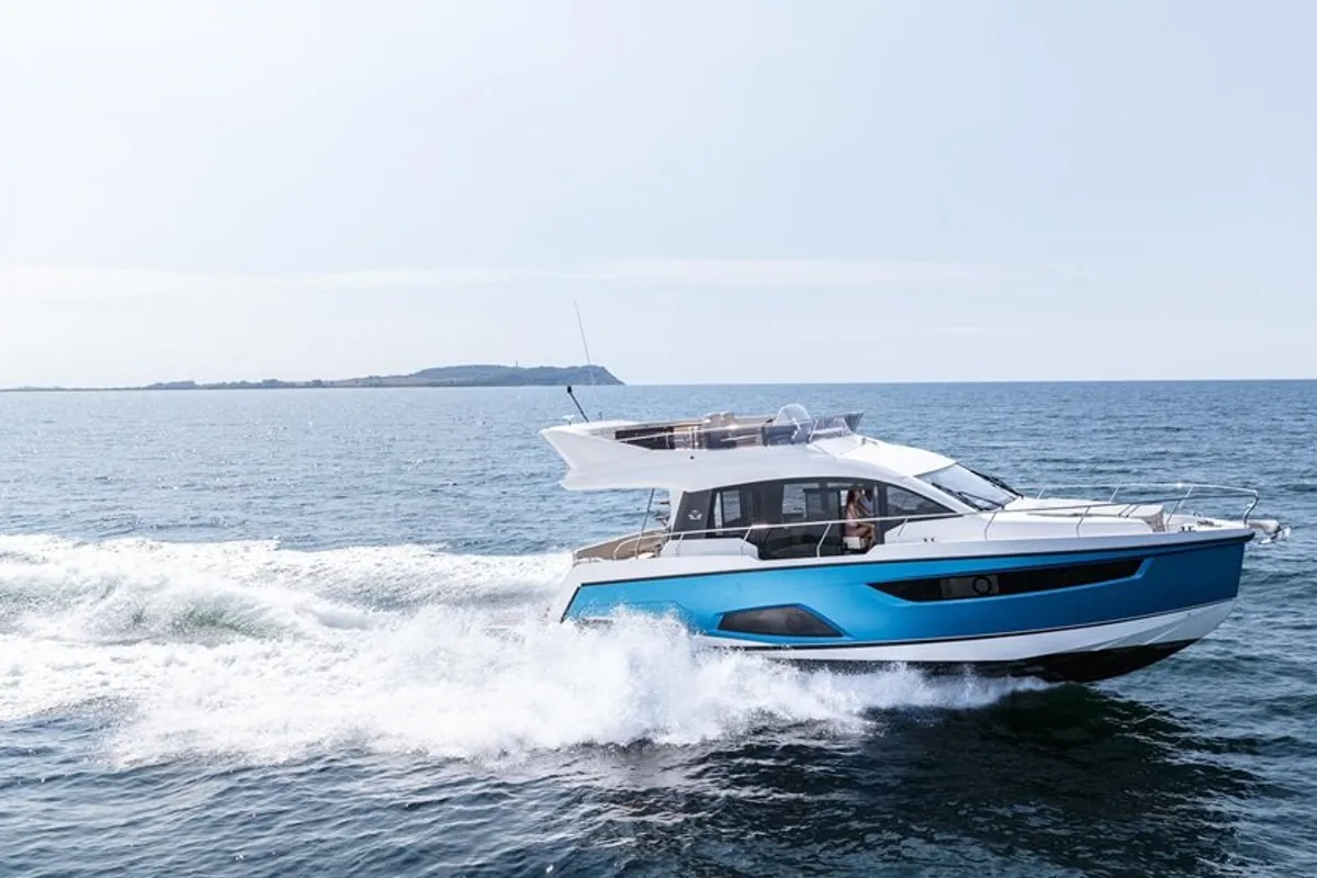 Blue Lagoon, a Sealine F430 motor yacht at Punat, Croatia